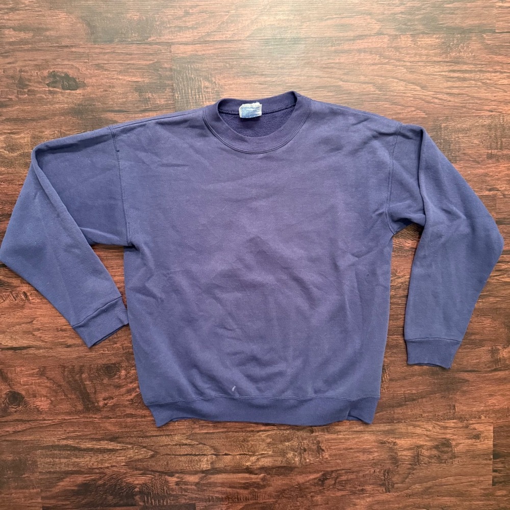 VINTAGE 90s SLAP MAGAZINE SWEATSHIRT CREWNECK BLUE SKATE TEE MEN'S S/M - Picture 2 of 12